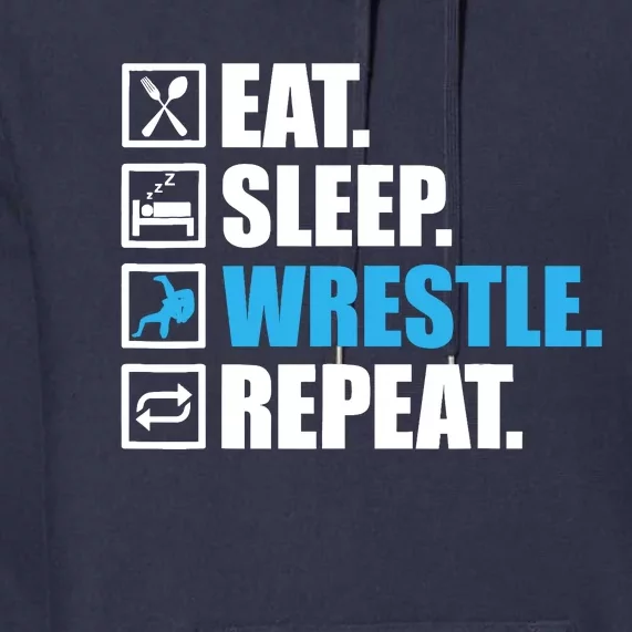 Funny Wrestling Art For Wrestle Athlete Wrestling Premium Hoodie