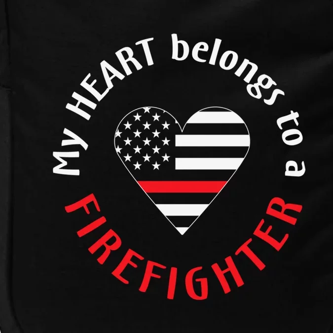 Firefighter Wife American Flag Fire Thin Red Line Fire Gift Impact Tech Backpack