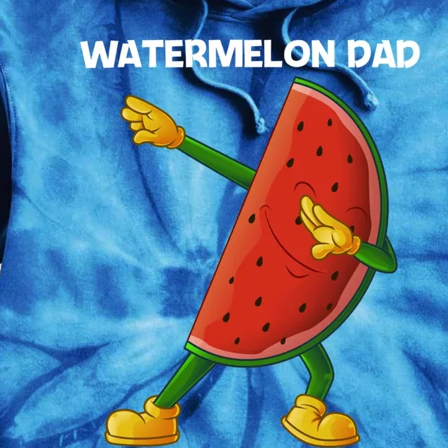 Funny Watermelon Art For Dad Father Melon Fruit Plant Lovers Gift Tie Dye Hoodie