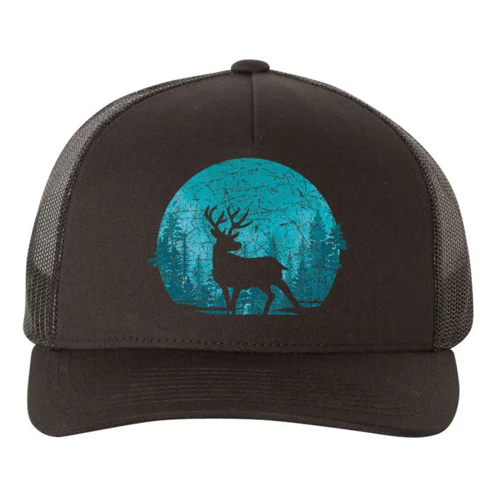 Forest Wildlife Animal Lover Deer Outdoors Trees Nature Yupoong Adult 5-Panel Trucker Hat