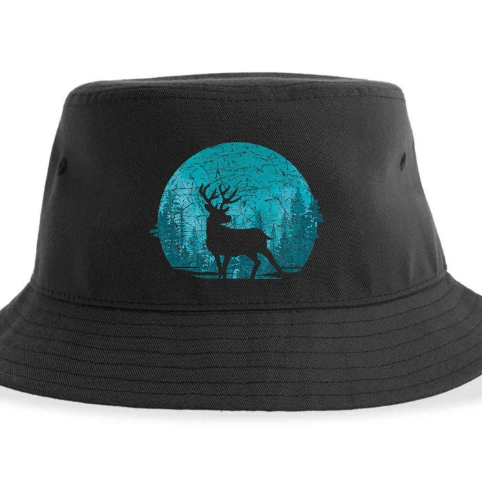 Forest Wildlife Animal Lover Deer Outdoors Trees Nature Sustainable Bucket Hat