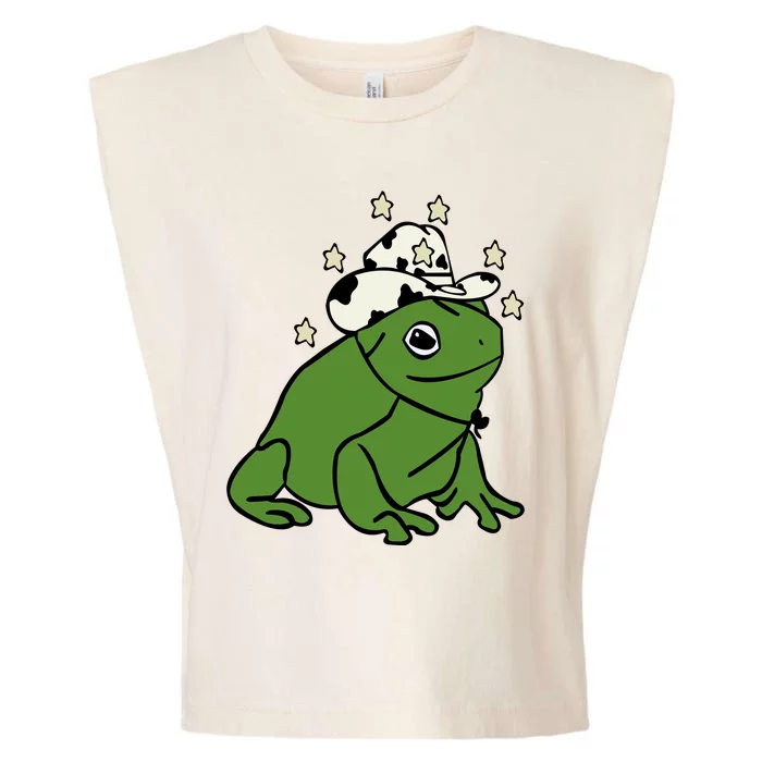 Frog With A Cowboy Hat Garment-Dyed Women's Muscle Tee