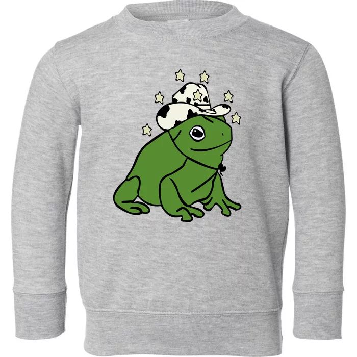 Frog With A Cowboy Hat Toddler Sweatshirt