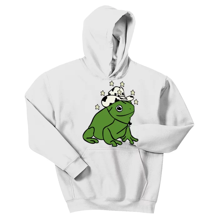 Frog With A Cowboy Hat Kids Hoodie