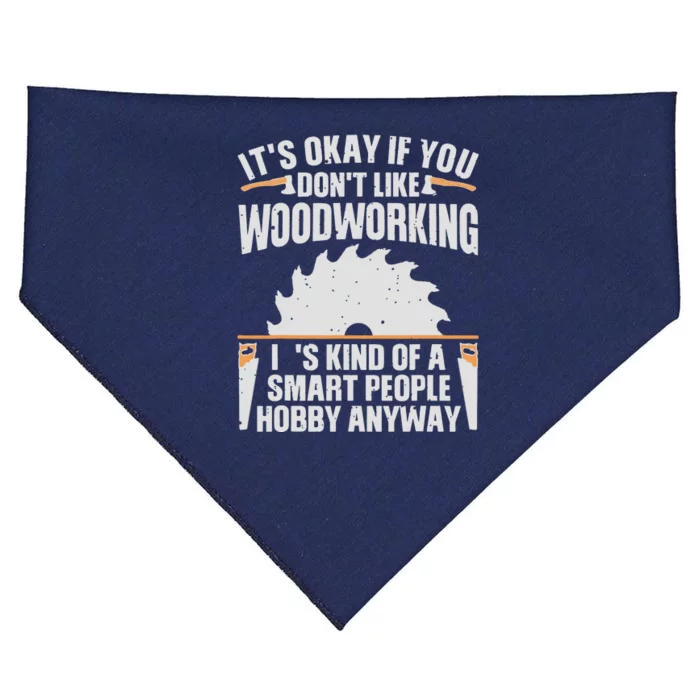 Funny Woodworking Art For Men Women Woodworking Woodworker USA-Made Doggie Bandana