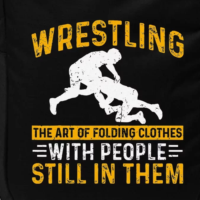 Funny Wrestling Art Of Folding Clothes With People In Them Impact Tech Backpack