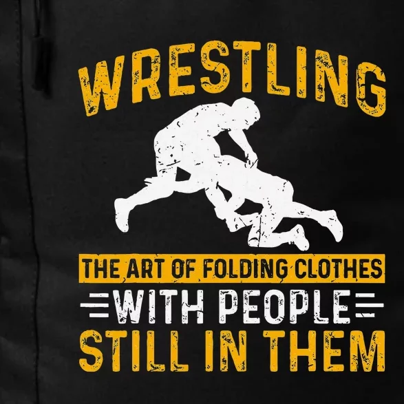 Funny Wrestling Art Of Folding Clothes With People In Them Daily Commute Backpack