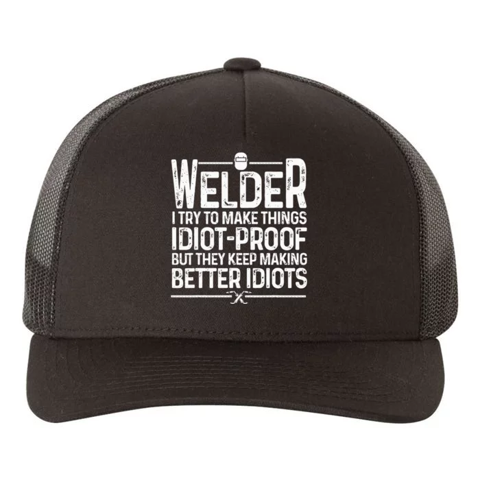 Funny Welder Art For Wo TIGMIG Welding Steel Lovers Yupoong Adult 5-Panel Trucker Hat