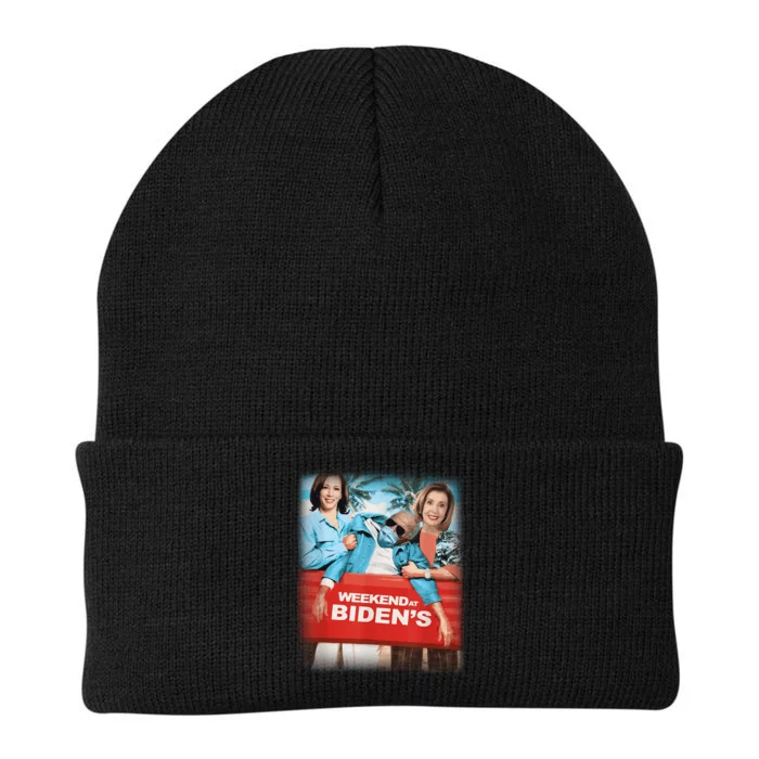 Funny Weekend At BidenS Anti Biden Democrats Sarcastic Gift Knit Cap Winter Beanie