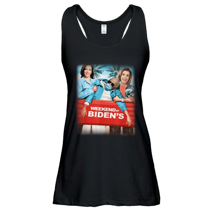 Funny Weekend At BidenS Anti Biden Democrats Sarcastic Gift Ladies Essential Flowy Tank