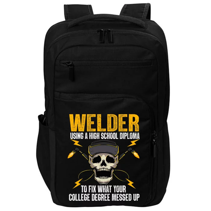 Funny Welder Art Steel Welding Migtig Welder Impact Tech Backpack