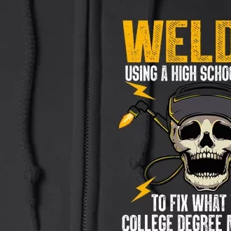 Funny Welder Art Steel Welding Migtig Welder Full Zip Hoodie