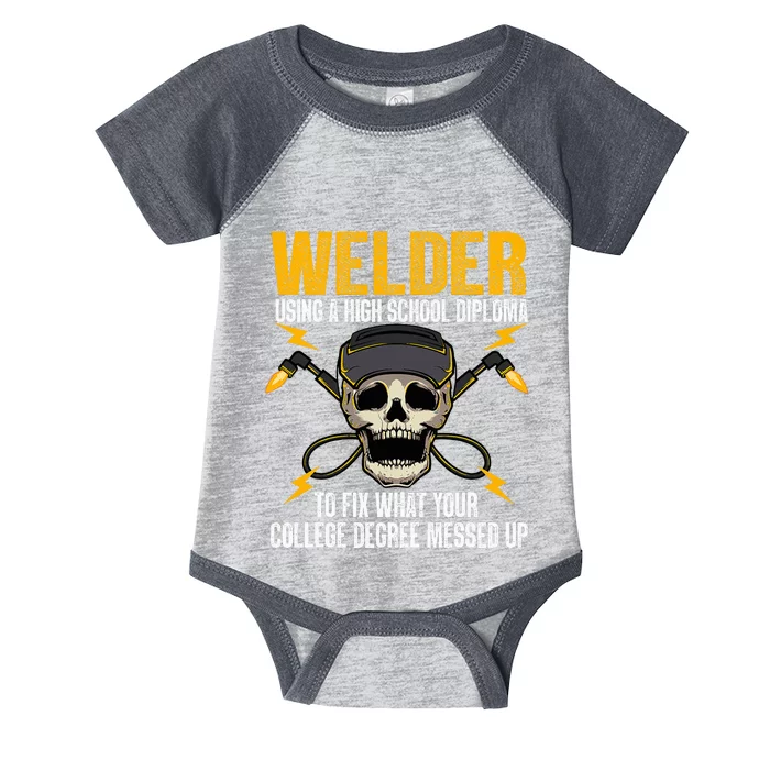 Funny Welder Art Steel Welding Migtig Welder Infant Baby Jersey Bodysuit