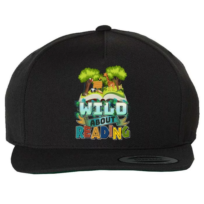 Funny Wild About Reading Book Lover Reading Fan Wool Snapback Cap