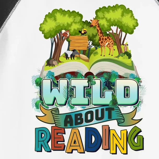 Funny Wild About Reading Book Lover Reading Fan Toddler Fine Jersey T-Shirt