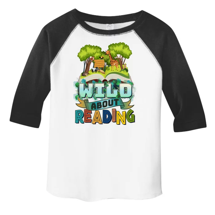 Funny Wild About Reading Book Lover Reading Fan Toddler Fine Jersey T-Shirt