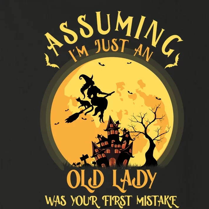 Funny Witch Assuming Im Just An Old Lady Halloween Costume Toddler Long Sleeve Shirt