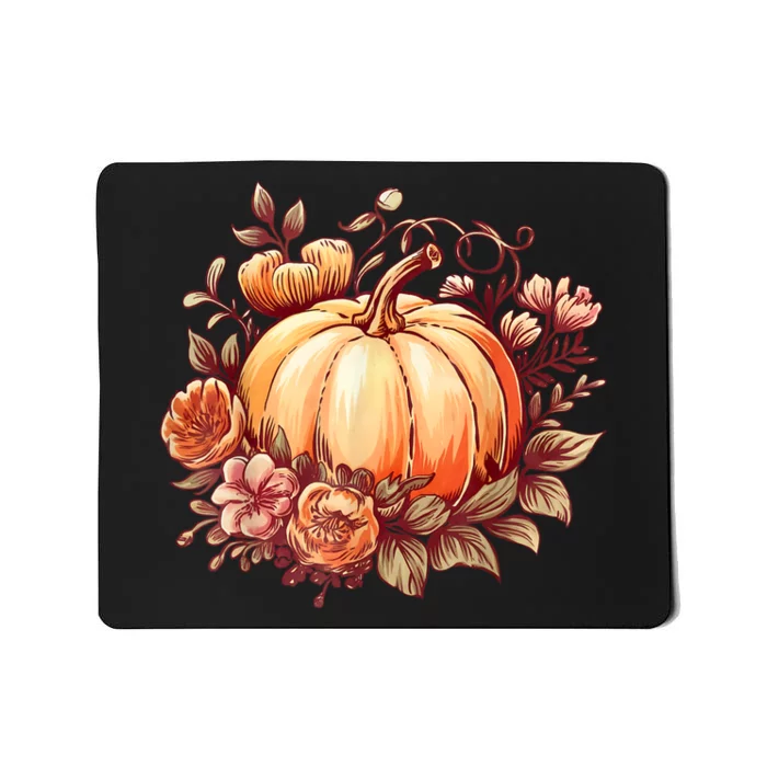 Fall Women Autumn Pumpkin Graphic Vintage Thanksgiving Mousepad