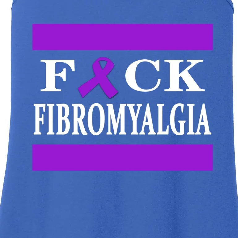 Fibromyalgia Warrior Awareness Purple Ribbon Gift Meaningful Gift Ladies Essential Tank