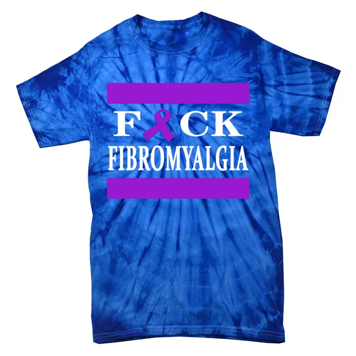 Fibromyalgia Warrior Awareness Purple Ribbon Gift Meaningful Gift Tie-Dye T-Shirt