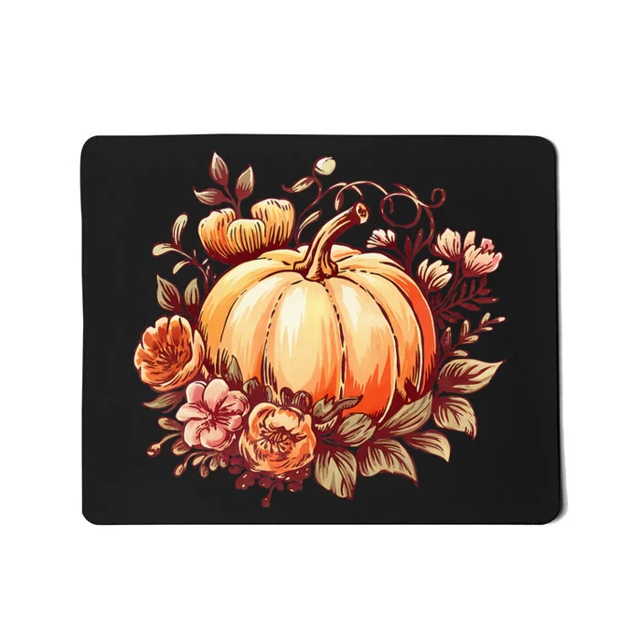 Fall Women Autumn Pumpkin Graphic Vintage Thanksgiving Mousepad