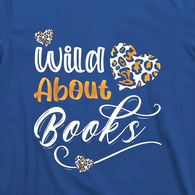 Funny Wild About Books Leopard I Love Reading Book Funny Gift T-Shirt