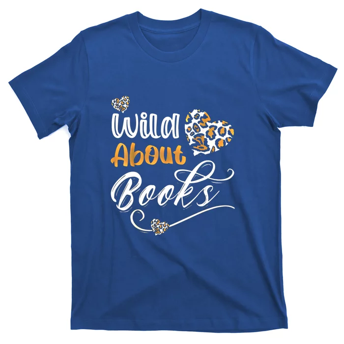 Funny Wild About Books Leopard I Love Reading Book Funny Gift T-Shirt