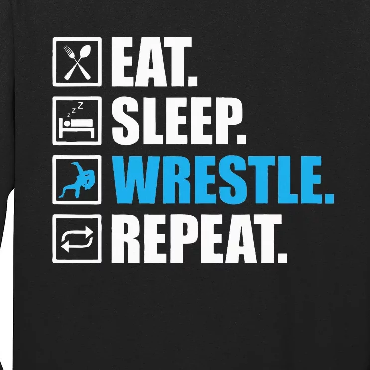 Funny Wrestling Art For Wrestle Athlete Wrestling Long Sleeve Shirt