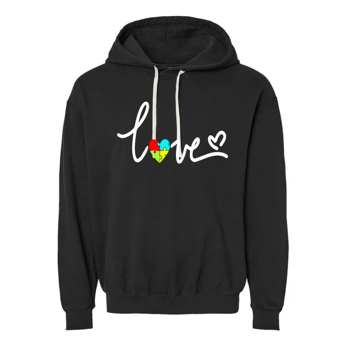 For Women Autism Awareness Plus Size Garment-Dyed Fleece Hoodie