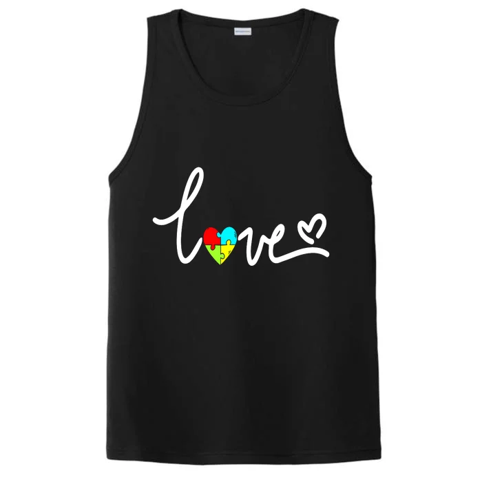 For Women Autism Awareness Plus Size Performance Tank