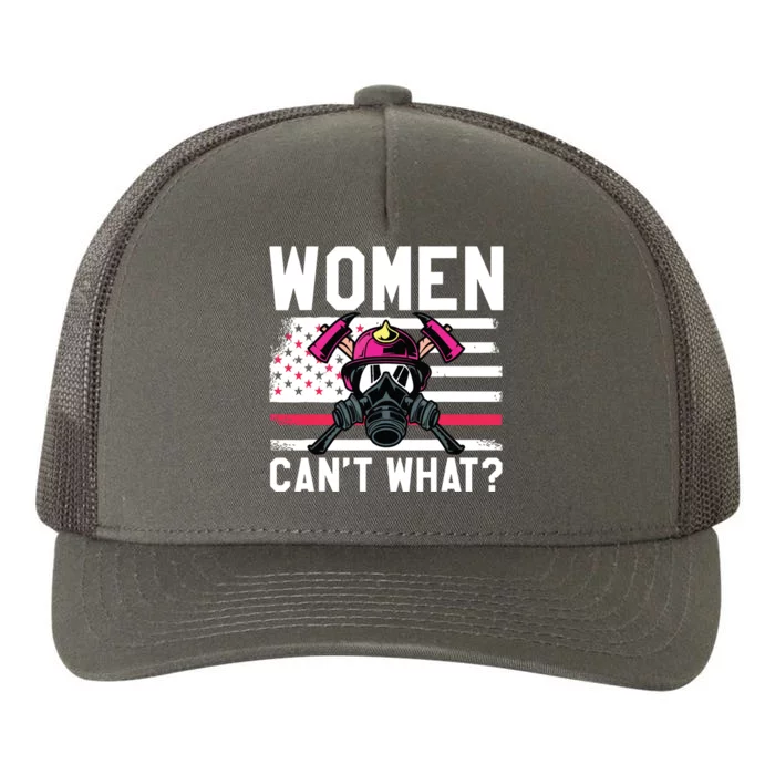 Firefighter Womens Apparel Women Cant What Firefighter Yupoong Adult 5-Panel Trucker Hat