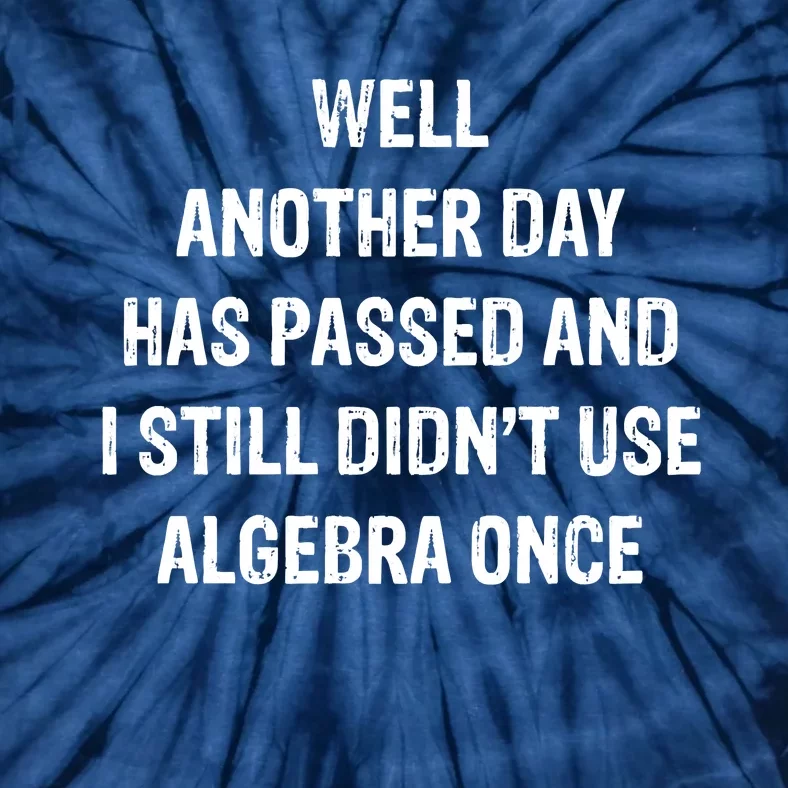 Funny Well Another Day Has Passed And I Still Didn't Use Algebra Costume Tie-Dye T-Shirt