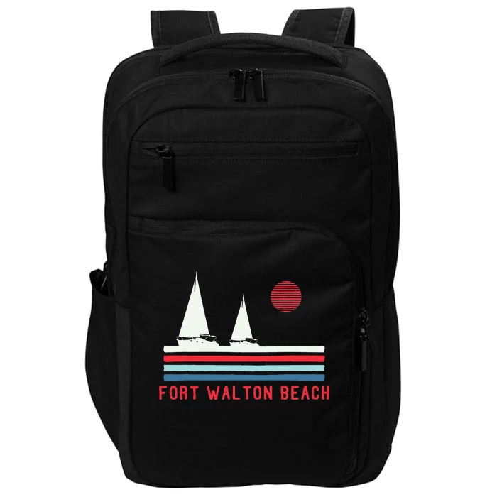 Fort Walton Beach Fl Sailboat Vintage 80s Impact Tech Backpack