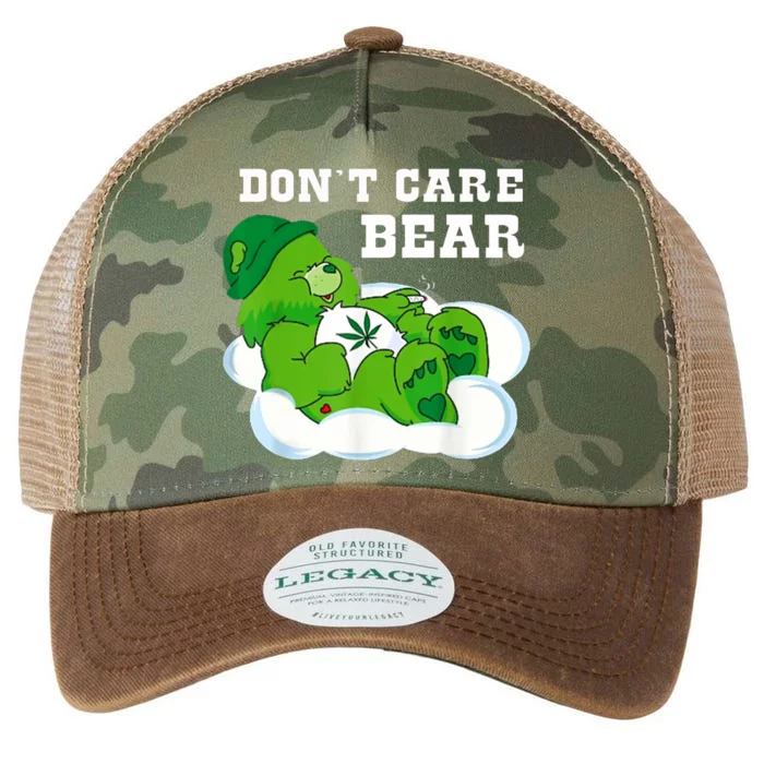 Funny Weed Bear Herb Bear Gift Dont Care Cute Bear Gift Legacy Tie Dye Trucker Hat