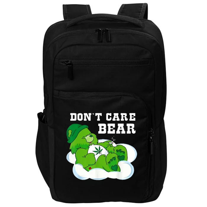 Funny Weed Bear Herb Bear Gift Dont Care Cute Bear Gift Impact Tech Backpack