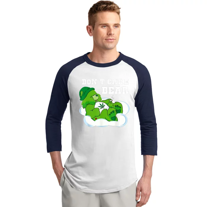 Funny Weed Bear Herb Bear Gift Dont Care Cute Bear Gift Baseball Sleeve Shirt