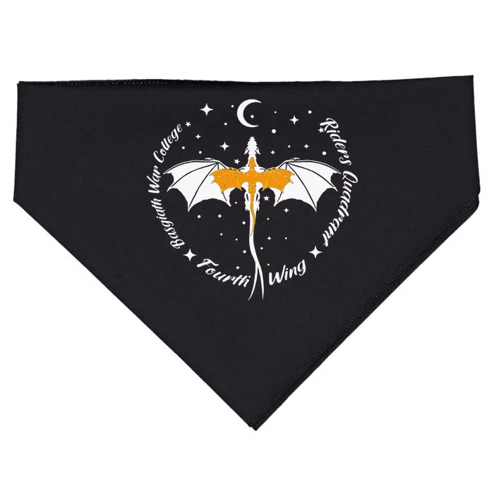 Fourth Wing Basgiath Fantasy Book Romantasy Dragons Yarros USA-Made Doggie Bandana