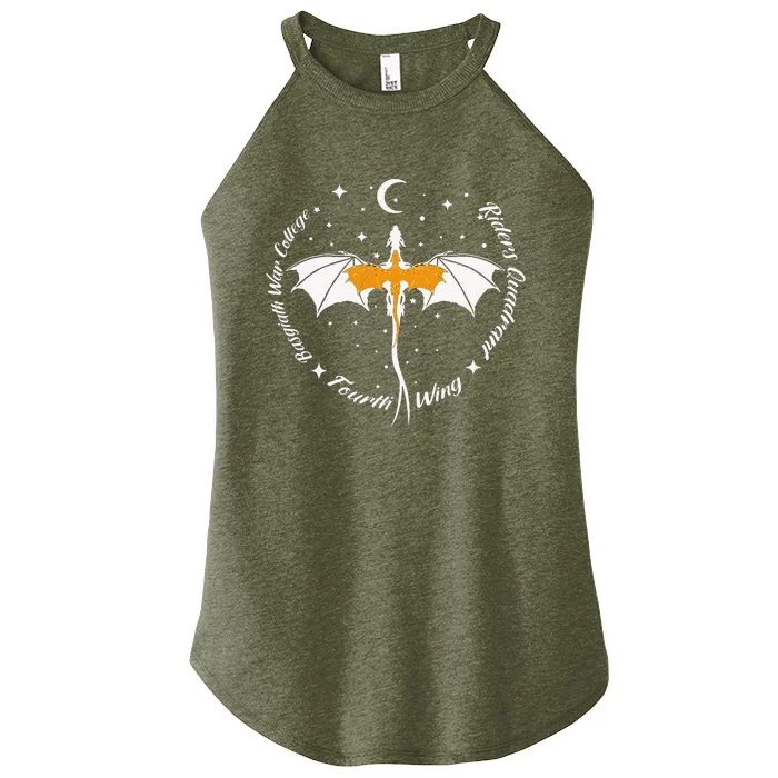 Fourth Wing Basgiath Fantasy Book Romantasy Dragons Yarros Women’s Perfect Tri Rocker Tank