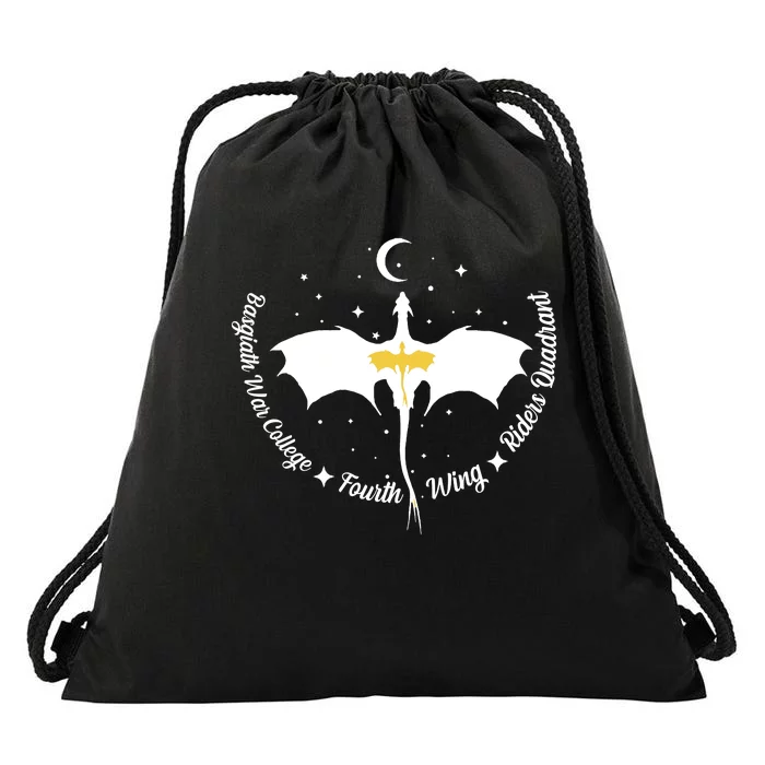 Fourth Wing Basgiath Fantasy Romantasy Dragons Yarros Drawstring Bag