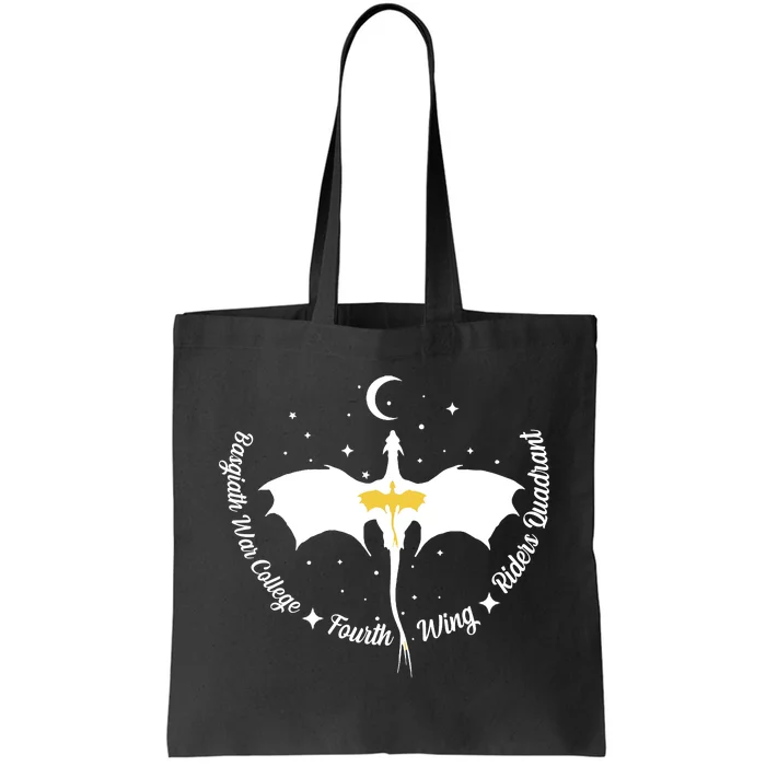 Fourth Wing Basgiath Fantasy Romantasy Dragons Yarros Tote Bag