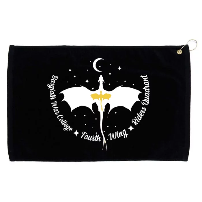 Fourth Wing Basgiath Fantasy Romantasy Dragons Yarros Grommeted Golf Towel