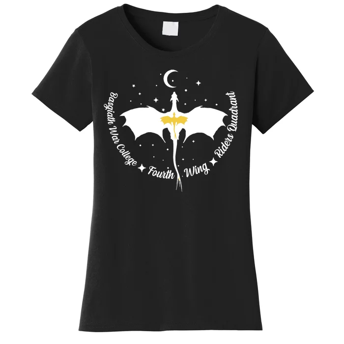 Fourth Wing Basgiath Fantasy Romantasy Dragons Yarros Women's T-Shirt