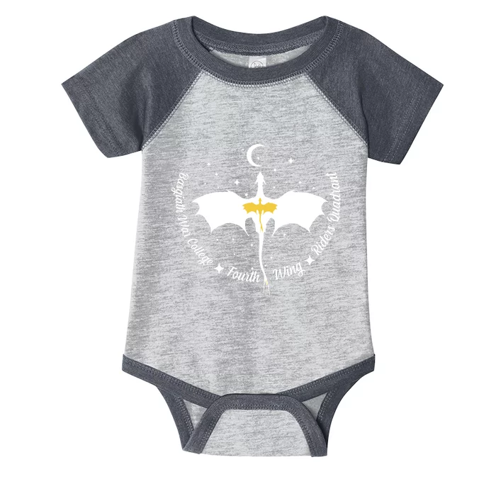 Fourth Wing Basgiath Fantasy Romantasy Dragons Yarros Infant Baby Jersey Bodysuit