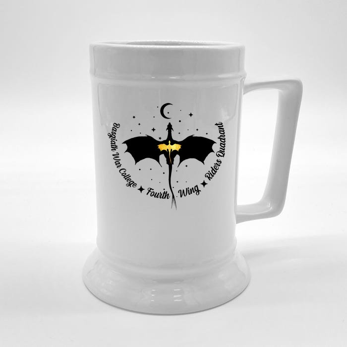 Fourth Wing Basgiath Fantasy Romantasy Dragons Yarros Front & Back Beer Stein