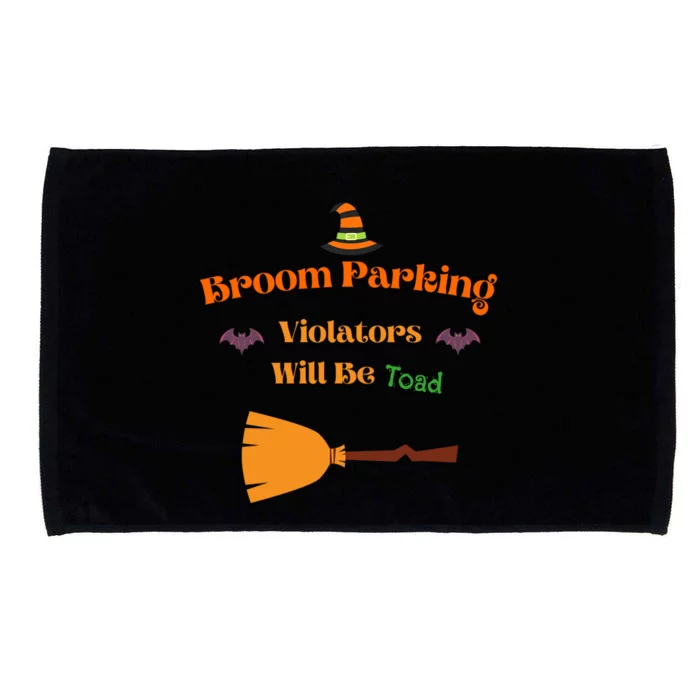 Funny Witch Broom Parking Meaningful Gift Microfiber Hand Towel