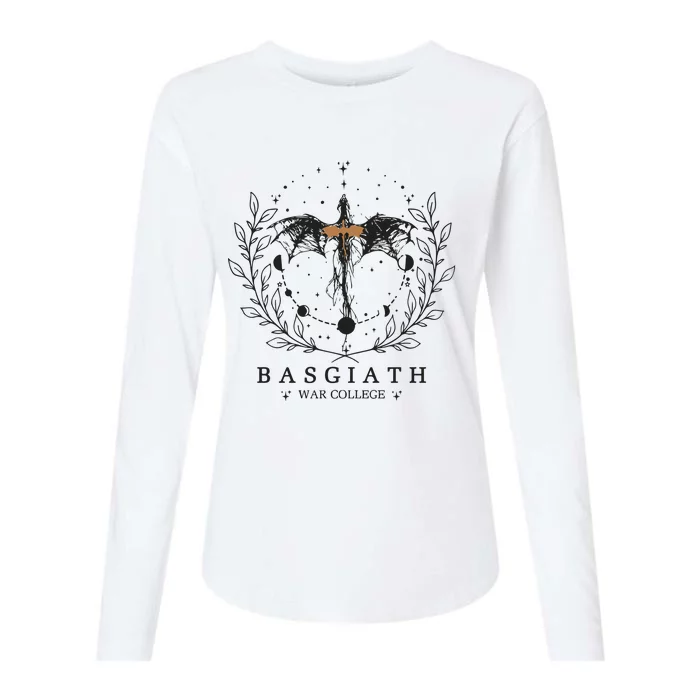 Fourth Wing Basgiath War College Dragon Rider Violet Sorrengail Womens Cotton Relaxed Long Sleeve T-Shirt