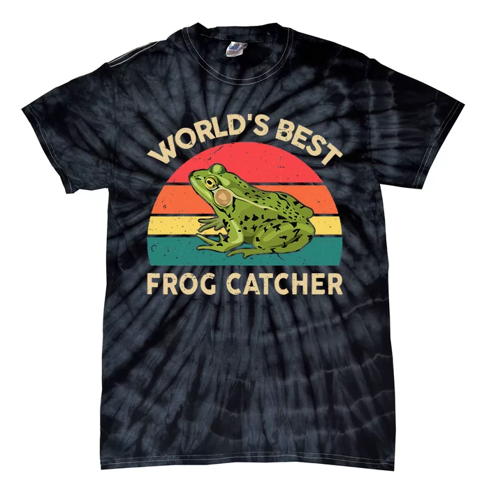 Funny Worlds Best Frog Catcher Frog Hunter Tie-Dye T-Shirt