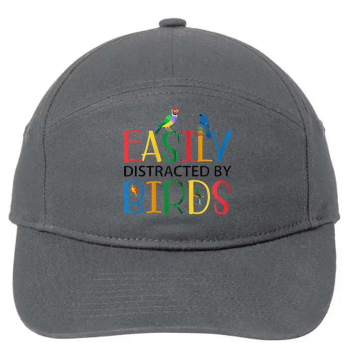 Funny Wild Bird Lover Birding Birdwatching Design 7-Panel Snapback Hat