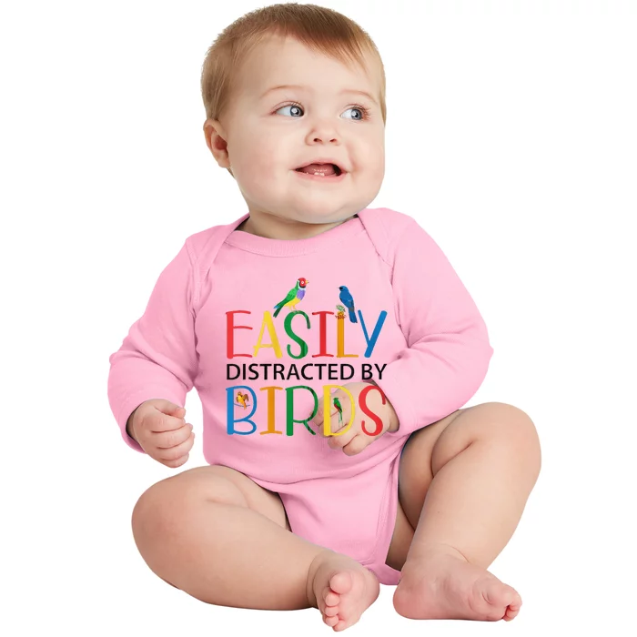 Funny Wild Bird Lover Birding Birdwatching Design Baby Long Sleeve Bodysuit