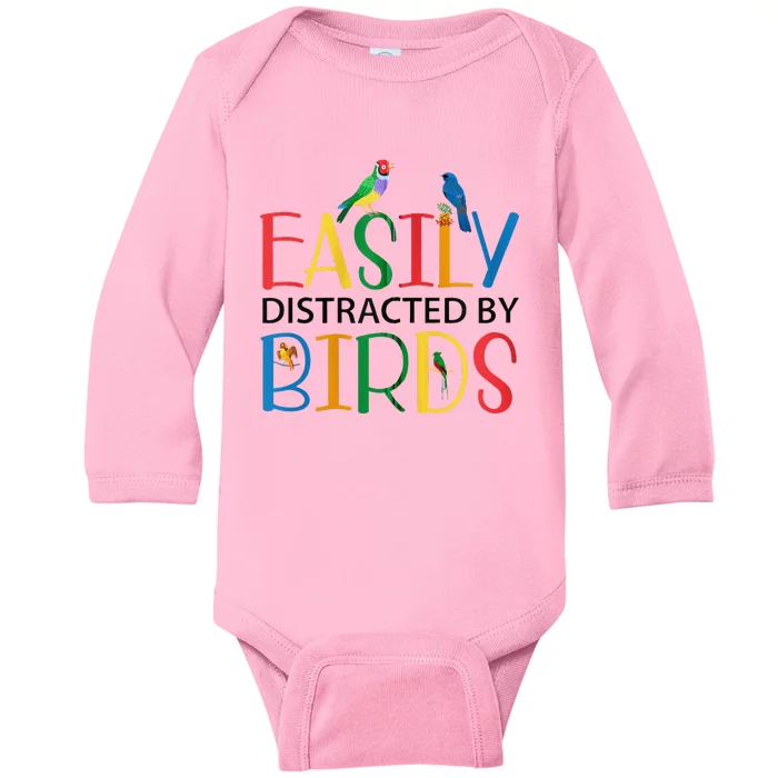 Funny Wild Bird Lover Birding Birdwatching Design Baby Long Sleeve Bodysuit